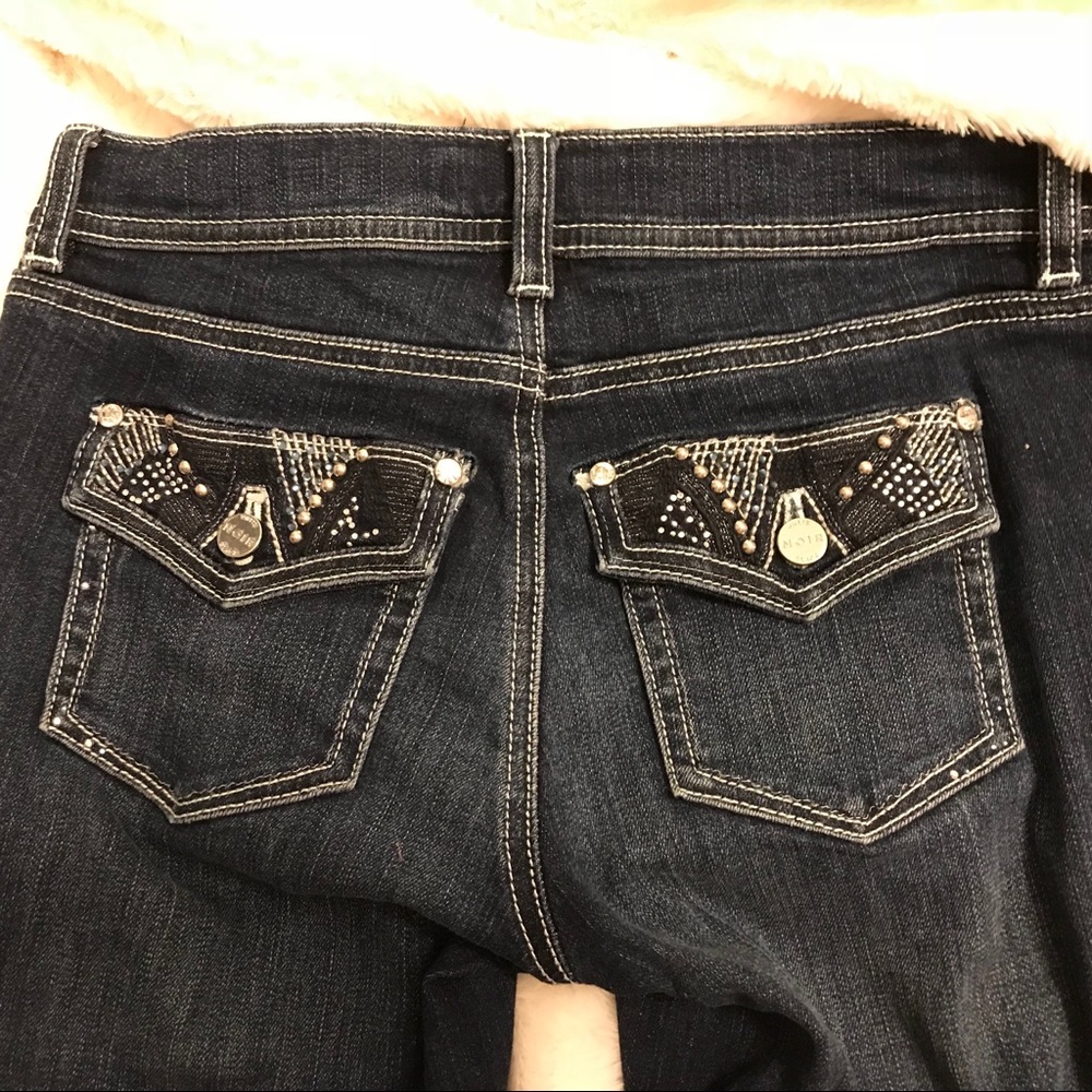 WHBM Embellished Dark Wash Jeans